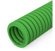 Труба гофрированная ПВХ легкая 350 Н зелёная d20 мм (100м/4800м уп/пал) с/з   PR01.00383  Промрукав