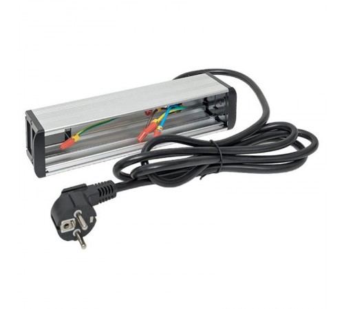 Встраиваемый настольный розеточный блок для крепления к столу, 10 модулей, C-Line, металлик  cl-vnbco-10-s  EKF