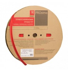 Термоусаживаемая трубка ТУТ нг 100/50 красная рулон PROxima  tut-100-r  EKF