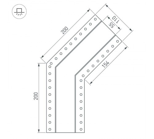 Угол SL-LINIA55-FANTOM-135 (arlight, Металл)  030129  Arlight