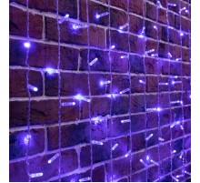 Гирлянда "Светодиодный Дождь" 2х6м, постоянное свечение, прозрачный провод, 230 В, диоды СИНИЕ, 1140 LED  235-173  NEON-NIGHT