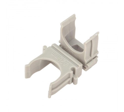 Крепёж-клипса для труб 20 мм, серая (100 шт/уп)  28-0120-2  REXANT