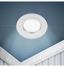 Светильник встраиваемый алюминиевый  KL107 WH/SL MR16 GU5.3 белый серебро  Б0061096  ЭРА