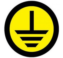 Знак круглый "земля" (1шт) (d20мм) PROxima  an-1-04  EKF