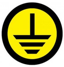 Знак круглый "земля" (1шт) (d20мм) PROxima  an-1-04  EKF