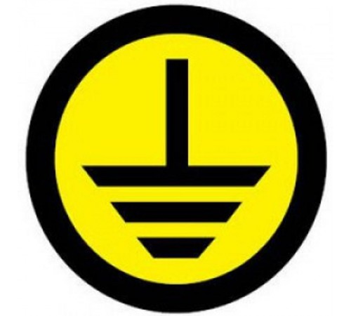 Знак круглый "земля" (1шт) (d20мм) PROxima  an-1-04  EKF