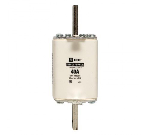 Плавкая вставка ППН-35 250/ 40А габарит 1  fus-35/250/40  EKF