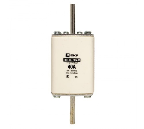 Плавкая вставка ППН-35 250/ 40А габарит 1  fus-35/250/40  EKF
