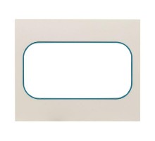 Стокгольм Рамка для розетки 2-местная белая с линией цвета синий EKF PROxima  EYM-G-302-30  EKF