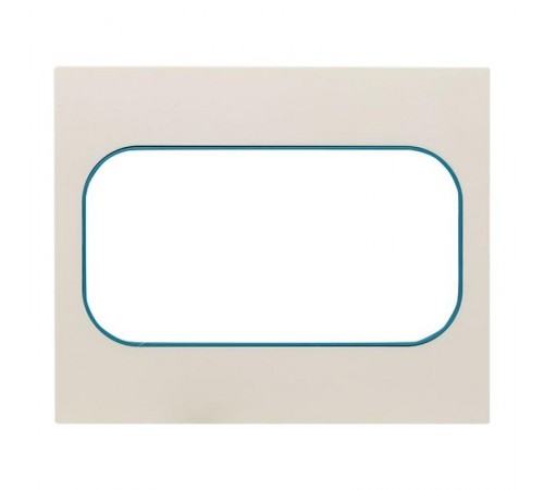 Стокгольм Рамка для розетки 2-местная белая с линией цвета синий EKF PROxima  EYM-G-302-30  EKF