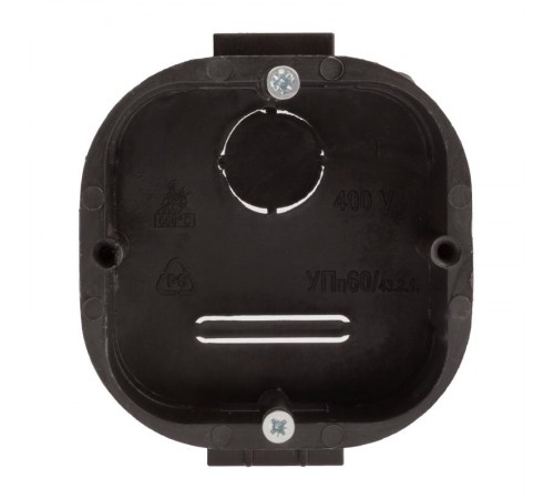 Коробка установочная усиленная для твердых стен саморезы стыковочн узлы черн IP20 KUTS-60-60-43-s-black  Б0052723  ЭРА