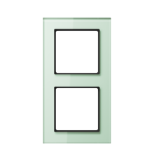 Рамка для вертикальной и горизонтальной установки, 2 поста; стекло; мягкий белый; A CREATION  AC582GLWMT  Jung