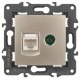 14-3110-04 Розетка RJ45+TV, IP20, шампань  Б0034317  ЭРА