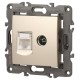 14-3110-04 Розетка RJ45+TV, IP20, шампань  Б0034317  ЭРА