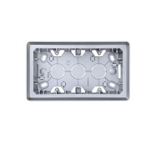 Simon 82 Монтажная коробка для накладного монтажа, 2 поста,  S82 Detail, алюминий  8200760-093  Simon