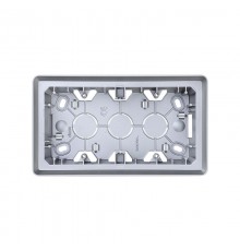 Simon 82 Монтажная коробка для накладного монтажа, 2 поста,  S82 Detail, алюминий  8200760-093  Simon