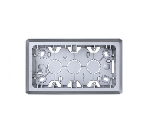 Simon 82 Монтажная коробка для накладного монтажа, 2 поста,  S82 Detail, алюминий  8200760-093  Simon