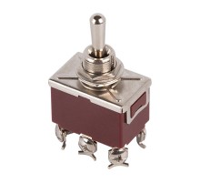 Тумблер 250V 15А (6c) (ON)-OFF-(ON) двухполюсный  36-4172  REXANT
