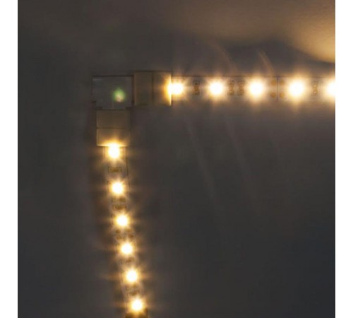 Комплект L коннекторов с соединителем для светодиодной ленты LD184 (3528/8мм) (мин упак 10шт)  23131  FERON