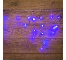 Гирлянда Айсикл (бахрома) светодиодный, 1,8 х 0,5 м, прозрачный провод, 230 В, диоды синие  255-013  NEON-NIGHT