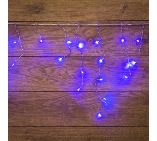 Гирлянда Айсикл (бахрома) светодиодный, 1,8 х 0,5 м, прозрачный провод, 230 В, диоды синие  255-013  NEON-NIGHT