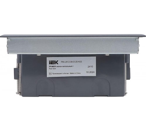 PRIMER Лючок напольный 8 модулей (45*22,5 мм) IP20 черный  PM-LN12-08-O-20-K02IEK
