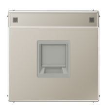 Плата (фиксация защёлкиванием) с полем для надписи для одного модуля; металл; нержавеющая сталь  ES1969-15NAWE  Jung