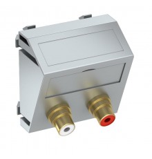 Мультимедийная рамка Audio-Cinch Modul45 (серебристый) (MTS-2R L AL1)  6105060  OBO Bettermann