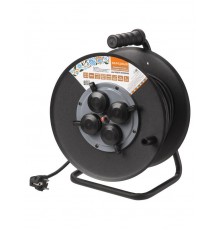 Удлинитель силовой УХз16-004 (метал. катушка, А3, 4 места IP44/40 м КГ 3500 Вт) Народный  SQ1307-0161  TDM