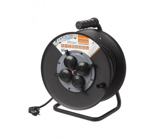 Удлинитель силовой УХз16-004 (метал. катушка, А3, 4 места IP44/40 м КГ 3500 Вт) Народный  SQ1307-0161  TDM