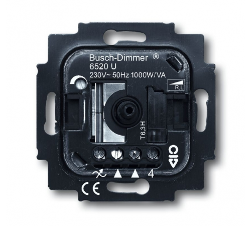 Механизм светорегулятора для ламп накаливания и НВ галогенных ламп с индутивным трансформатором, 200-1000 Вт  6520-0-0227   2CKA006520A0227  ABB