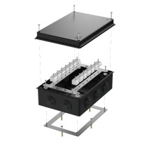 Коробка огнестойкая для о/п 40-0330-FR6.0-28 Е15-Е120 RAL9005 260х175х90 (7 шт/кор) черная  40-0330-9005-FR6.0-28  Промрукав