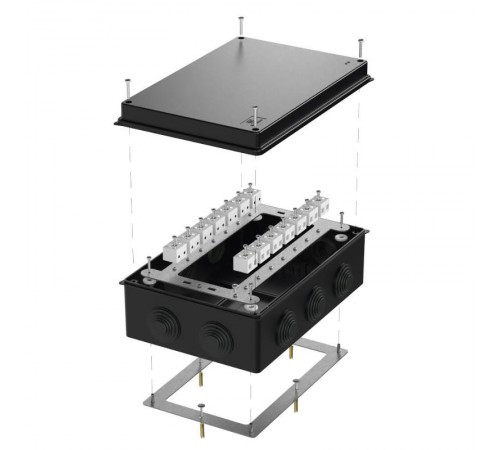 Коробка огнестойкая для о/п 40-0330-FR6.0-28 Е15-Е120 RAL9005 260х175х90 (7 шт/кор) черная  40-0330-9005-FR6.0-28  Промрукав