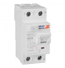 Выключатель дифференциального токаOptiDin DM63-2440-AC-4,5-УХЛ4 (2P, 40, 300mA)  343901  КЭАЗ