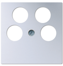 Крышка для SAT-TV-розетки с 4-мя гнездами; алюминий A561-4SAT2AL Jung