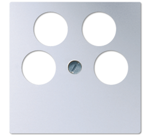 Крышка для SAT-TV-розетки с 4-мя гнездами; алюминий A561-4SAT2AL Jung