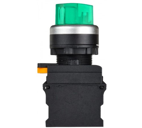 Переключатель с подсв. 2 полож. 1NO+1NC зелёный MASTER  MI-SW60-11XD-3-14-2-K06  IEK