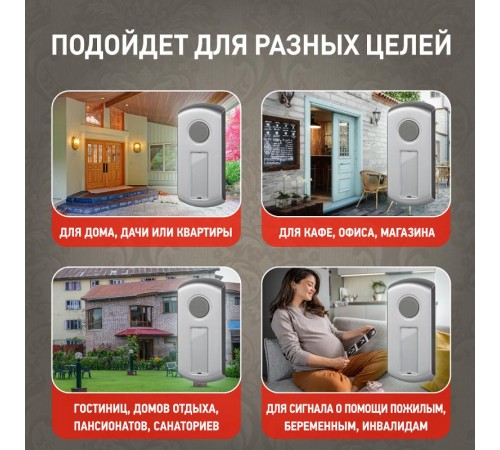 Звонок  ЭРА C108 беспроводной (нов.упак)  Б0018997  ЭРА