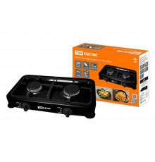 Плитка газовая двухконфорочная, ГП-2, чёрная,  SQ2515-0005  TDM