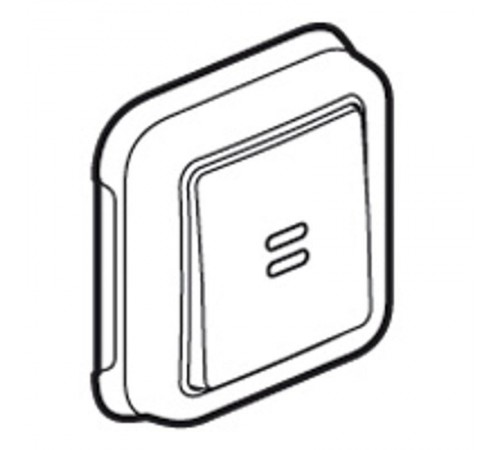 Plexo Белый Выключатель 1-клавишный с подсв. кнопочный (НО+НЗ- контакт) внутренний монтаж (в сборе) IP55  069861  Legrand