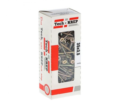 Саморезы универсальные 35х3,5 мм (200 шт) желтые - коробка с окном ( 0,276 кг)  102235  Tech-KREP