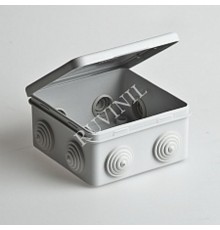 Коробка распределительная для о/п, 100х100х50мм (откид.крышка)  67045  Рувинил