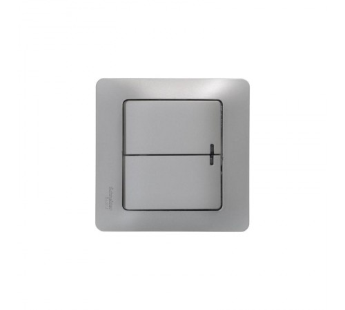 Glossa Платина Выключатель 2-клавишный с подсветкой, сх.5а, 10AX  GSL001253  SE