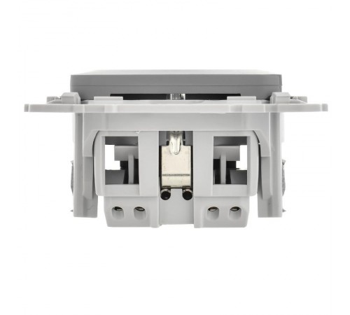 FLITE Розетка с заземлением со шторками быстрозажимные клеммы 16А РСш11-1-ФлС серый  FI-R14-16-1-K03  IEK