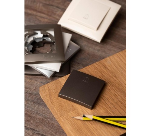 Валенсия лицевая панель кнопки звонка 10А графит EKF PROxima   ESV10-L-026-60   EKF