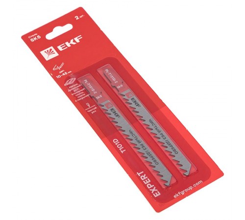 Пилки для электролобзика T101D (чистовой рез по дереву)(SK5)(2 шт)  pl-t101d-2  EKF