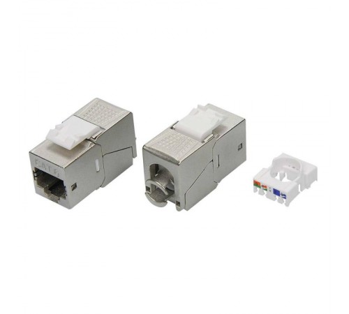 Модуль  Keystone RJ45 CAT6 экранированный(STP), 90 градусов, серебристый(форм-фактор S19)  RNK6F90TL  DKC