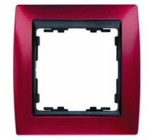 Simon 82 Рамка декоративная, 4 поста, S82, гранатовый металлик-графит  82844-37  Simon