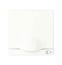 Накладка с крышкой, с защит. шторками, с з/к Simon матовый белый S82 Concept  8200090-090  Simon