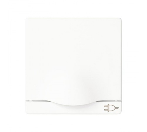 Накладка с крышкой, с защит. шторками, с з/к Simon матовый белый S82 Concept  8200090-090  Simon